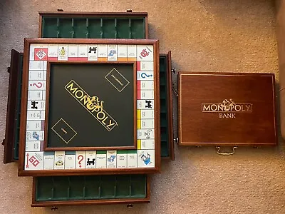 Very RARE 2006 DANBURY MINT Wooden Monopoly With Drawers Rotating Board Magnetic • $650