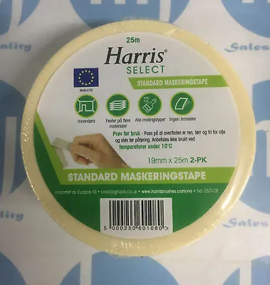 Harris Tape Painting Paint Decor Craft Easy To Peel Easy To Writ 19mm X 25m X 2# • £2.50