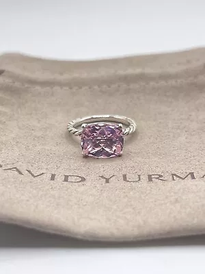 David Yurman Women Cable Classic Ring With Pink Topaz Size 7 • $220