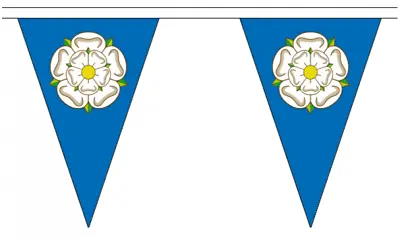 Yorkshire 5M Triangle Flag Bunting - 12 Flags - Triangular  • £11.99