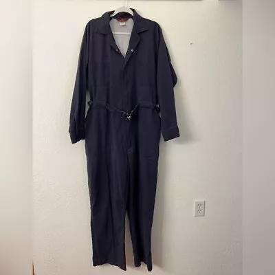 Para Suit Navy Vintage Jumpsuit Coveralls Made In USA Mens Size 48 Regular • $45