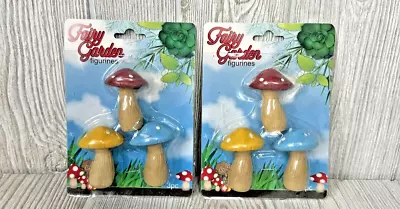 Fairy Garden 2 1/4  Tall Mushrooms Bundle Figurines Lot Of 6 Miniature Mushrooms • $18.95