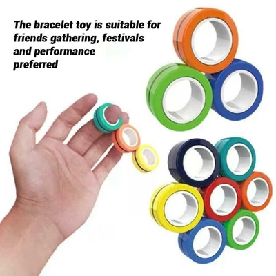 £4.95 • Buy 3Pcs Magic Ring Tricks Strong Magnetic Magnet Ring Coin Finger Decoration UK