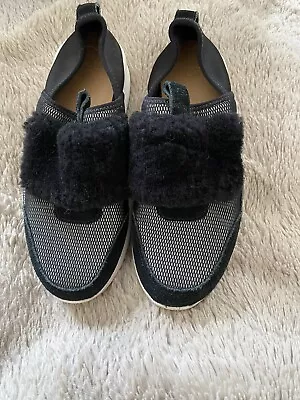 Ugg Trainers. Shoes 5 Black Suede  And Fleece Shearling  Platform 5/38 • £30