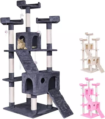 180Cm Cat Tree With Mouse Toy Scratching Post Tower Condo Cat Play Towers Trees  • $152.35