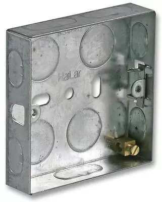 Light Switch Plug Socket Face Plate Box Electrical Triple Double Single Metal • £3.49