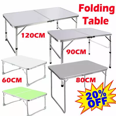 Folding Table Portable Fold Up Tables Camping Garden Party Trestle Dinner Table • £11.10