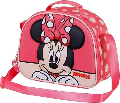 Minnie Mouse Bobblehead-3D Lunch Bag Pink • £12.77