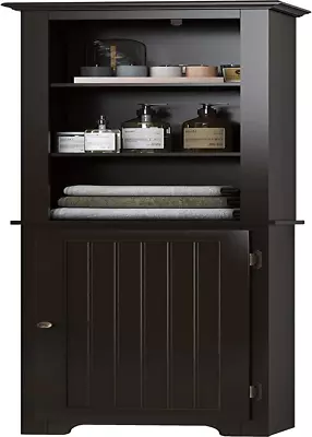 64  Freestanding Storage Cabinet Bathroom Tall Silm Cabinet With Doors And Adju • $129.75