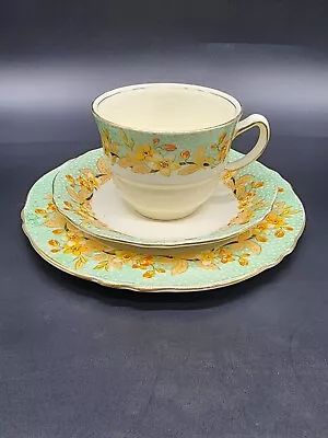 Vintage Royal Winton Grimwades Trio Cup Saucer Plate Bone China Floral 44C7 • $20.95