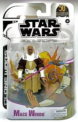 Hasbro Star Wars: Clone Wars MACE WINDU  (50th LF Ann.) Action Figure New & Seal • $29.99