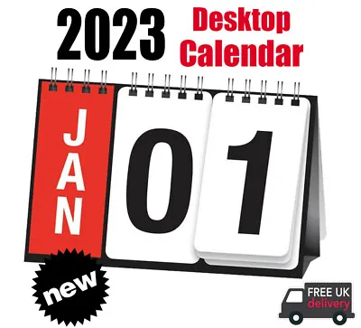 £3.59 • Buy Day To View Stand Up Desk Daily Office Top Calendar Planner 2021 Undated