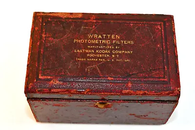 $150 • Buy Antique Eastman Kodak Wratten Photometric Filters Leather Covered Case