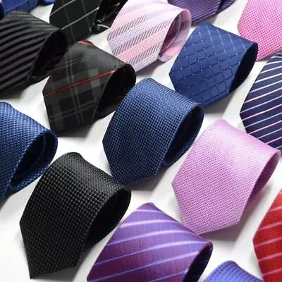 Men's Ties Solid Color Extra Long 3 1/4 Wide 63 Inches Formal Wear With Hanky • $3.50