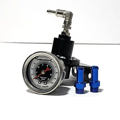 Adjustable Black Fuel Pressure Regulator Gauge Black Kit For Honda Civic Ek Eg • $100.95