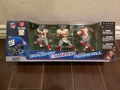 Eli Manning Jason Pierre-Paul & Ahmad Bradshaw Action Figure 3-Pack • $60