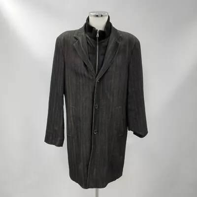 Iyi Black Grey Tweed Outerwear Jacket Size L Menswear RMF01-ER • $6.20