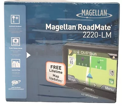 Magellan RoadMate 2220-LM~4.3  GPS Navigator~Lifetime Maps~NEW Factory Sealed • $59.99