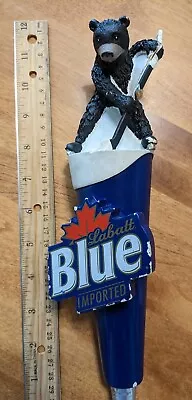 Labatt Blue Beer Tap Handle Hockey Player Bear On Top Rare Mancave • $40