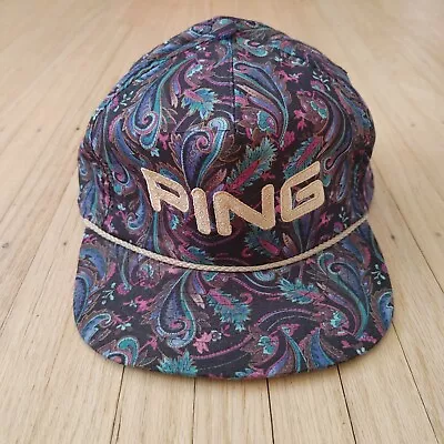 Vintage Ping Paisley Golf Rope Hat Cap All Over Design - Made In USA! RARE • $399.99