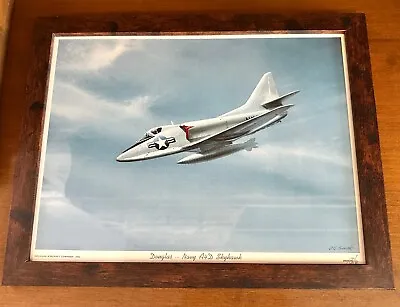 Douglas - Navy A4D Skyhawk By R.G. Smith Vtg Lithograph Print W/Basic Frame • $39.99