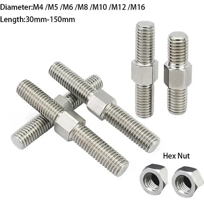 £2.27 • Buy M4-M16 A2 Stainless Steel Left And Right Thread Double End Studs Bolt Screw Rod