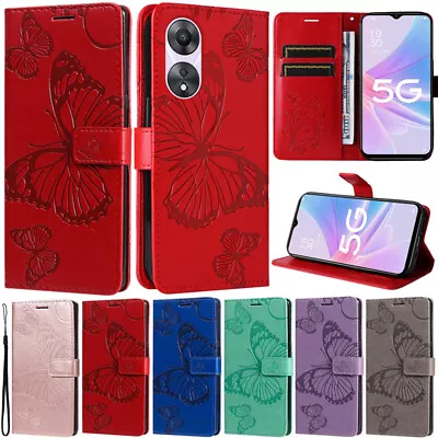 Butterfly Wallet Leather Flip Case Cover For Oppo A79 A58 A98 A78 A17 A38 A77 • $13.39