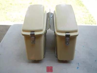 Harley Ironhead Sportster Saddlebags With Brackets Amazing Condition! • $553.32