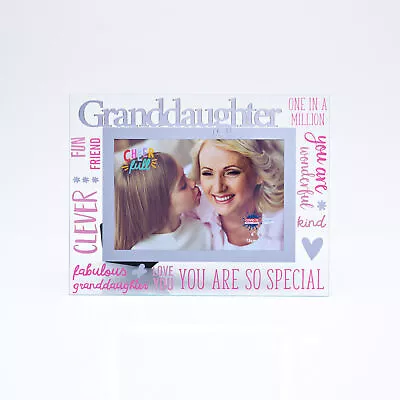 £8.99 • Buy Granddaughter Photo Frame Freestanding Cheerfull Glass 6  X 4  Photo Frame Gift