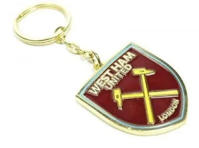 £5.65 • Buy West Ham Fc Club Crest Keyring Official Merchandise Metal Chain Splitring Gift