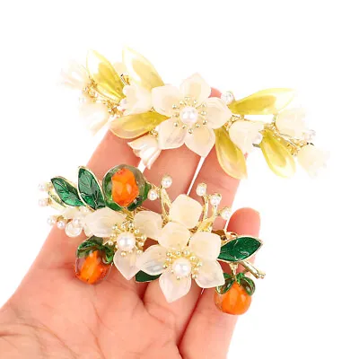 Lily Of The Valley Flower Pearl Spring Hairpin Vintage Zircon Horsetail Top Clip • £3.60