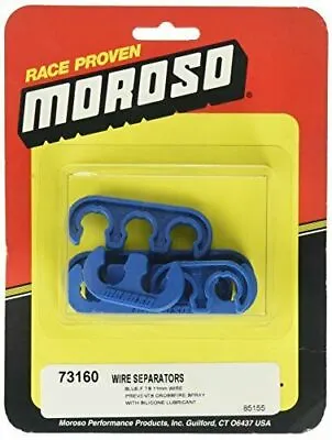 Moroso 73160 Ignition Spark Plug Wire Loom/Separators 11mm Blue Polymer • $19.99