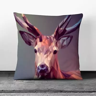 Plump Cushion Geometric Stag Deer In Animal Scatter Throw Pillow Cover Filled • £18.95