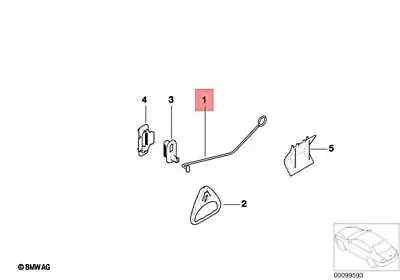 Genuine BMW M3 E46 316Ci 316i 1.6 Bowden Cable Emergency Unlocking 51247056409 • $20.82