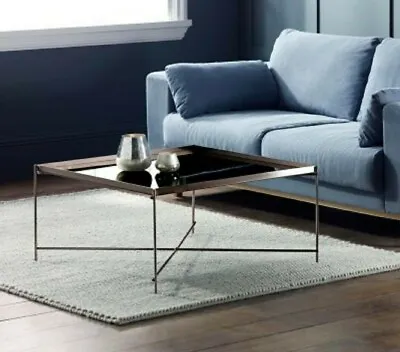 Copper Metal Square Coffee Table Occasional Table Mirrored Living Room Table New • £39.99