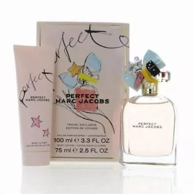 Marc Jacobs Perfect 2 Piece Travel Exclusive Gift Set 3.3 Oz EDP+ 2.5 Lotion NIB • $52