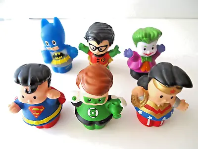 $10.49 • Buy Fisher Price Little People Dc Super Heroes Batman Robin Joker Superman Ww G Lant