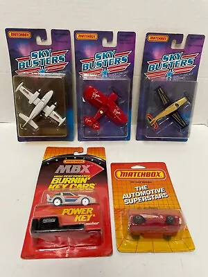 Matchbox Sky Busters LOT OF THREE - Unopened - Mint On Card + 2 Matchbox Cars • $10.99