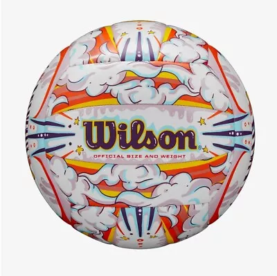 Wilson AVP Graffiti Peace Official Beach Volleyball - White/Orange BRAND NEW! • $23.79