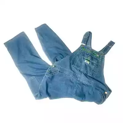 Men’s Vintage Liberty Blue Denim Jean Overalls Work Farmer XXL • $34.99