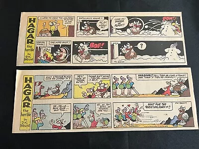 #Q13 HAGAR THE HORRIBLE Lot Of 25 Sunday Quarter Page Comic Strips 1982 • $24.99