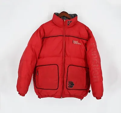 Vintage Ecko Unltd. Function Puffer Jacket Red Gray Reversible Puffy Coat 90's L • $299.95