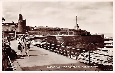 Aberystwyth - Castle - Posted 1937 ~ An Old Real Photo Postcard #2335211 • £2.60