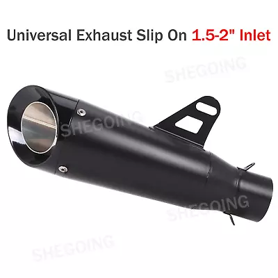 Motorcycle Exhaust 51MM Slip On Muffler Pipe For Scooter ATV Universal  • $40.41