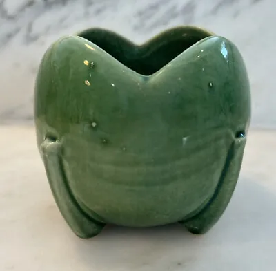 Vintage Nelson McCoy Art Pottery Green Tulip Planter Vase #29 Art Deco 1930s/40s • $48