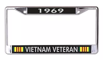 1969 Vietnam Veteran Chrome License Plate Frame • $22.99