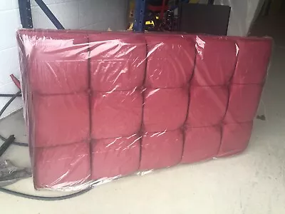 £150 • Buy Hypnos Grace Strutted Headboard 135 Cm Double 4ft6 PARIS 200 MAROON FAUX SUEDE