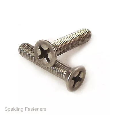 UNC A2 Stainless Steel Countersunk Phillips Head Machine Screws 2468101/4  • £3.06