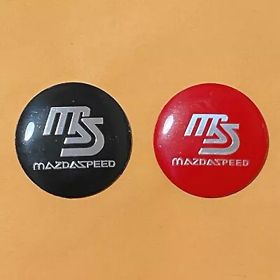 4pcs 2.2  Black And Red MAZDASPEED Wheel Center Hub Cap Sticker Decal Badge Logo • $13.99