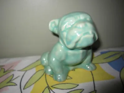 Vtg Green Glaze Morton Pottery Ceramic Bulldog Planter Pin Cushion MCM Figurine • $7.99